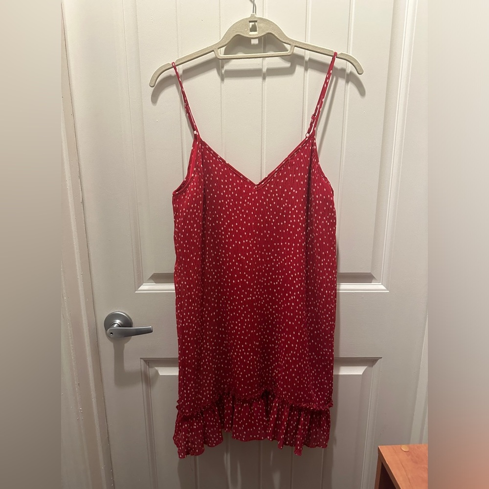 The fifth label red dress with white dots